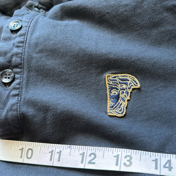 Versace Collection Half Medusa Logo 3 Button Placket Polo Shirt Mens Sz M - Picture 4 of 11